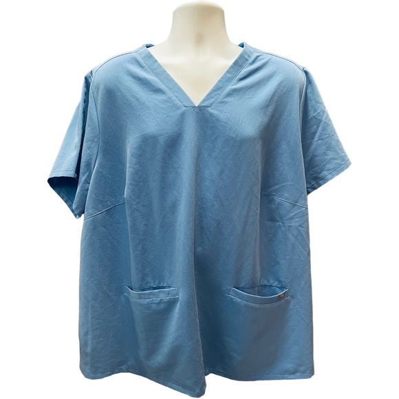 FIGS Casma Top Women’s Ceil Blue Size 5XL Retired Color - Picture 1 of 5